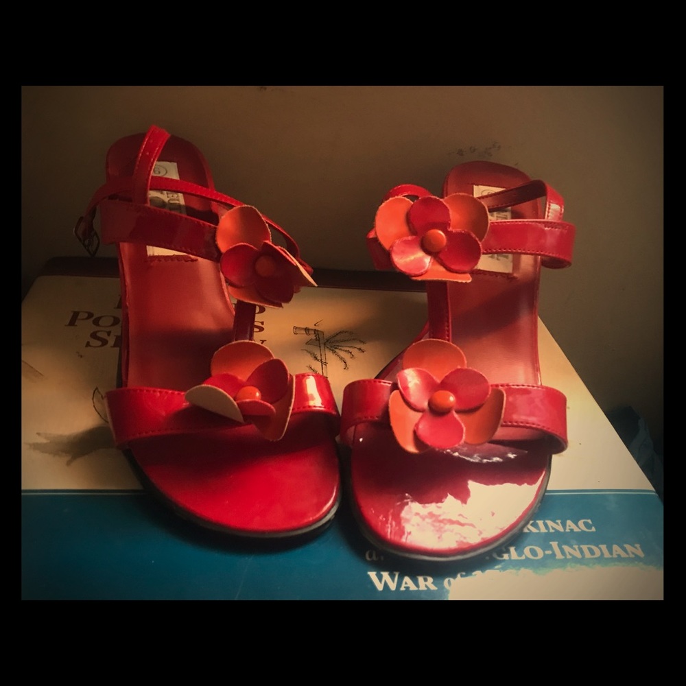 Block Heel Flower Sandals 🌺🌸